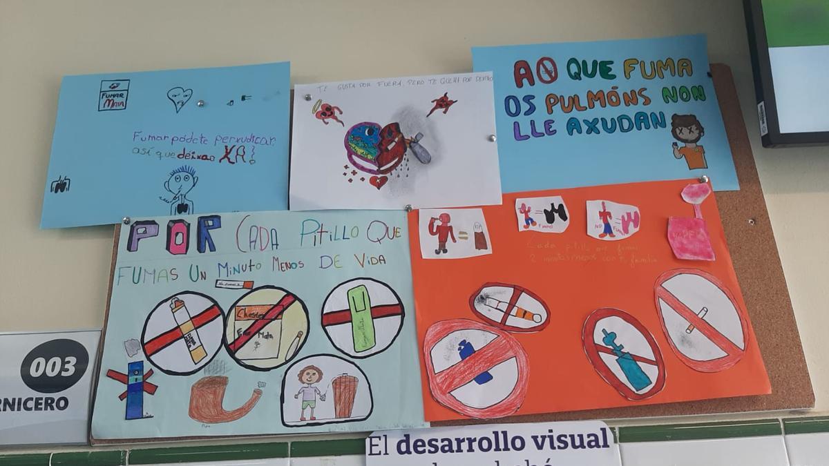 Los escolares de Bueu animan a dejar de fumar en el Día Mundial Sin Tabaco