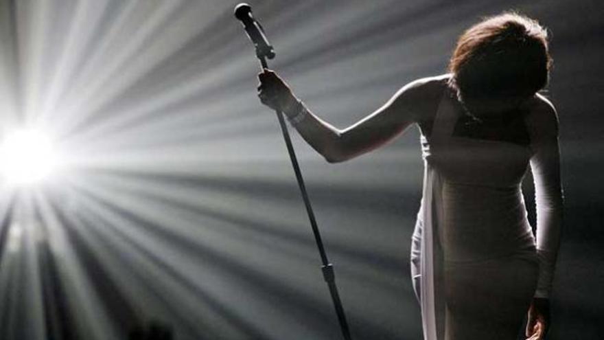 Whitney Houston, durante una actuación en 2009.