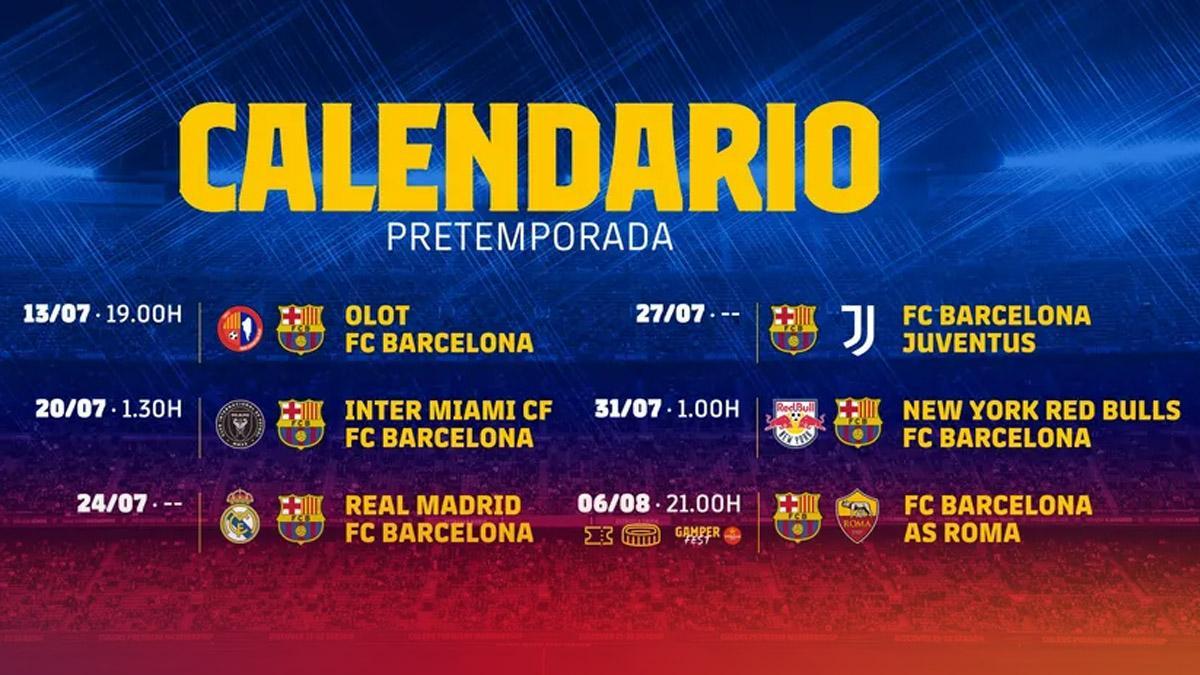 El FC Barcelona ya tiene la pretemporada 202223 definida