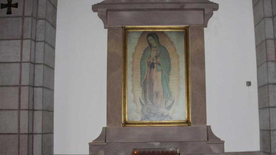 El altar de la Virgen de Guadalupe