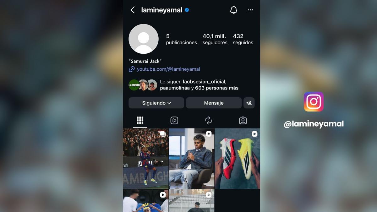 El nuevo Instagram de Lamine Yamal