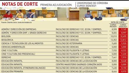 Estas son las notas de corte de los grados de la Universidad de Córdoba -  Diario Córdoba