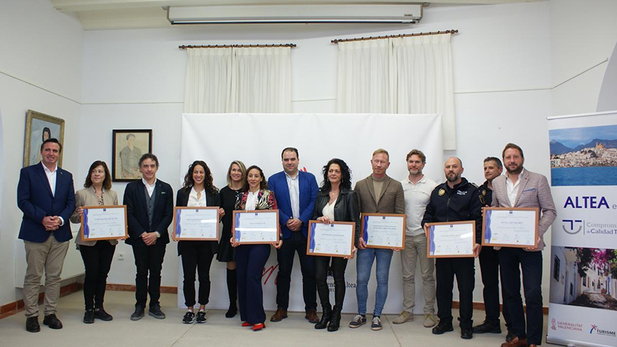 La entrega de galardones en Altea.