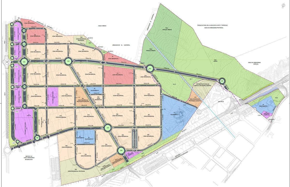 Plano del plan parcial La Hoya