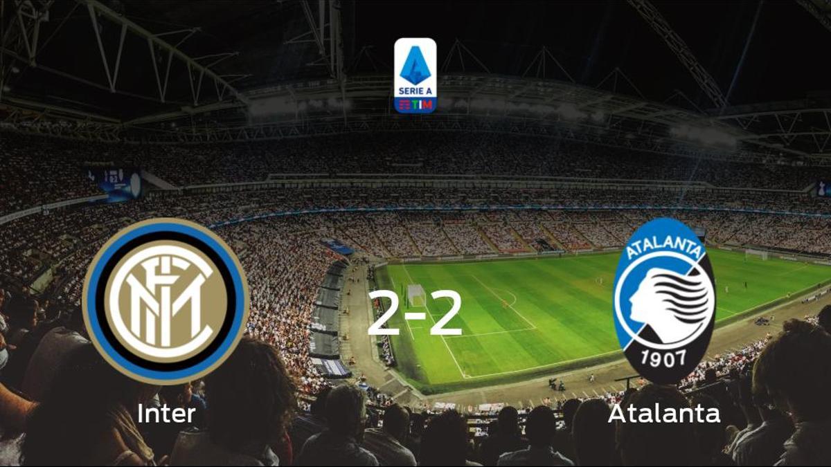 El Inter y el Atalanta reparten los puntos tras empatar a dos