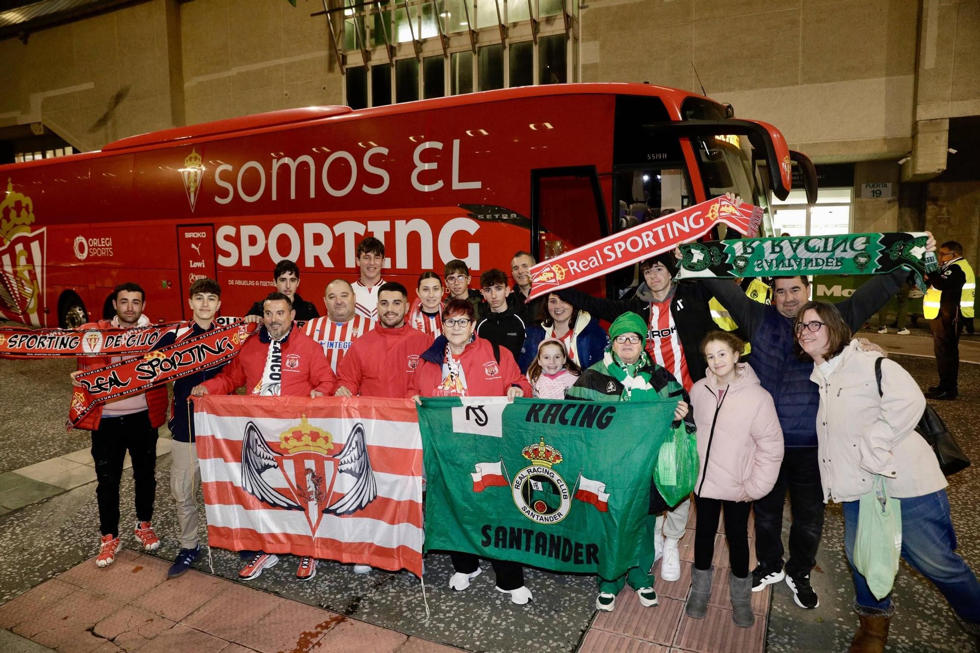 Así fue (en imágenes) el partido de Copa Racing-Sporting, y el viaje de la Mareona