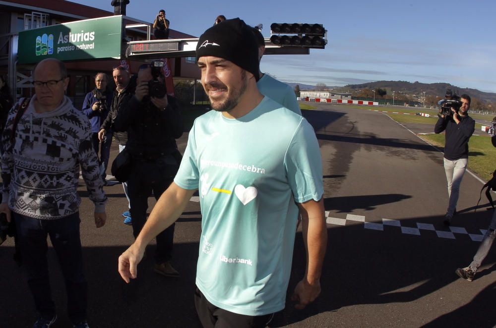 Carrera benéfica de Fernando Alonso en Llanera