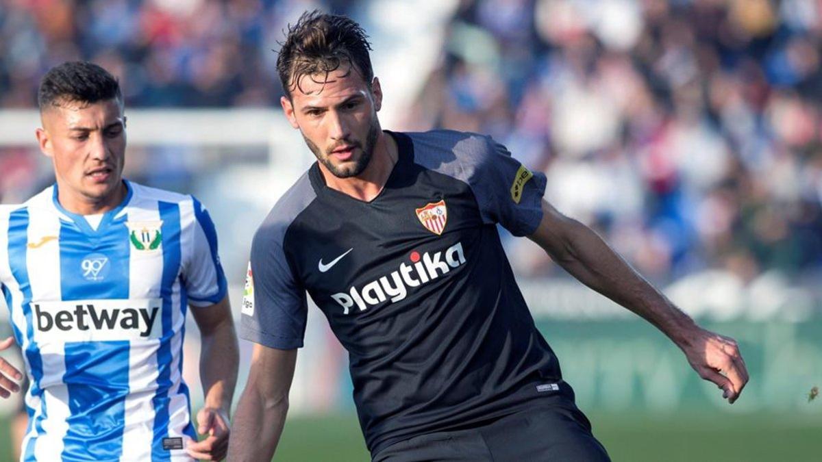 Mudo Vázquez durante el partido vs Leganés