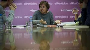 COMPROMETIDA. Maravillas Rojo, presidenta de Abacus, en la redacción de EL  PERIÓDICO.