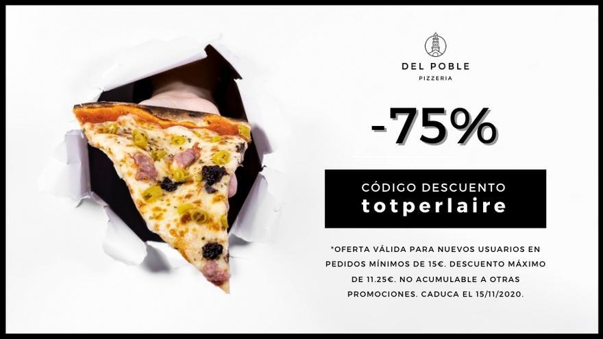 Código descuento en Del Poble Pizzería.