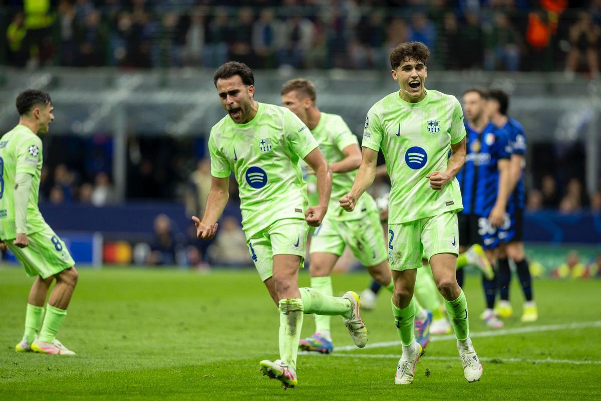 Eric García celebró el primero del BARÇA