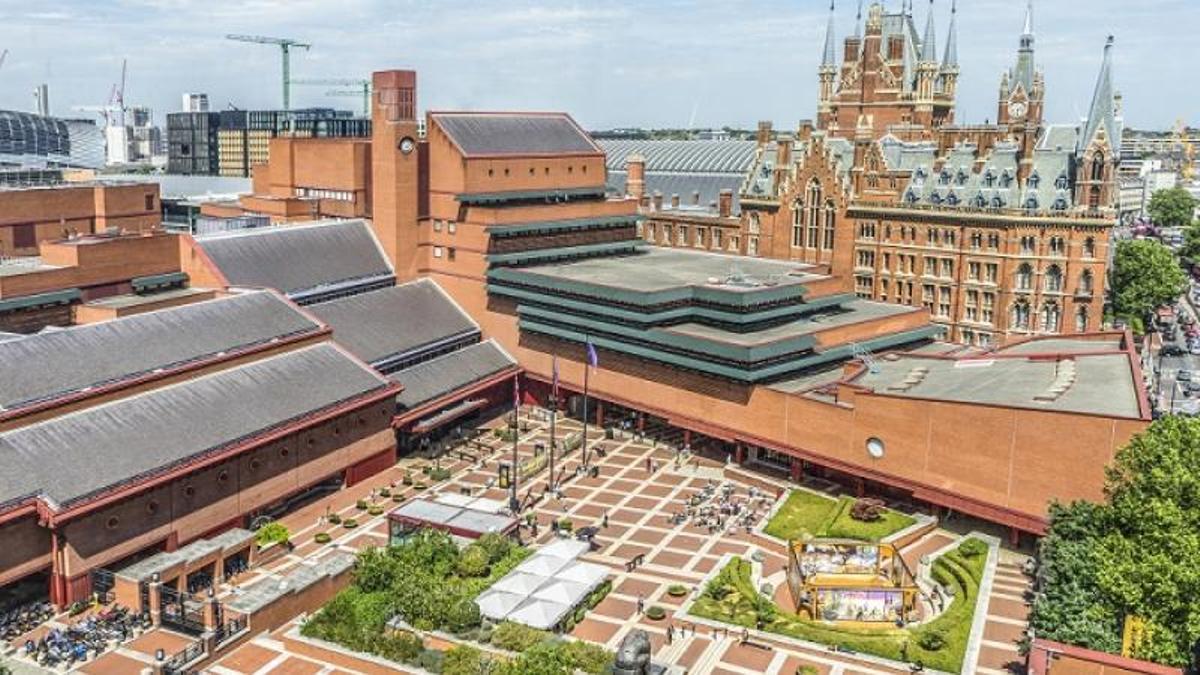 Plano cenital de la Biblioteca Británica, en Londres.