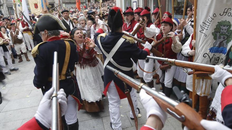 Así ha sido la representación de la Reconquista de Vigo 2019