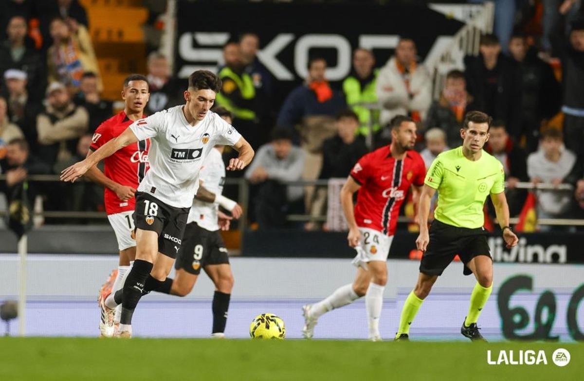 Pepelu durante el Valencia CF - RCD Mallorca