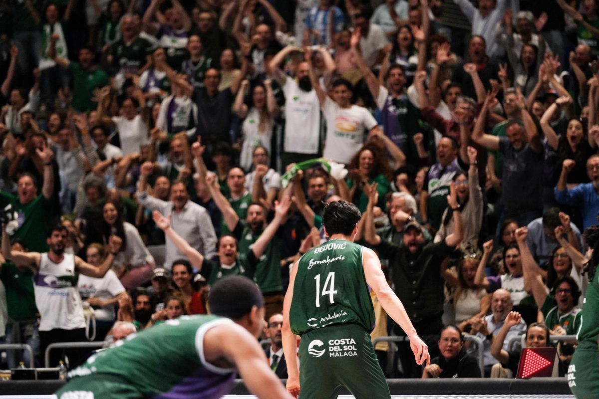 Una imagen del encuentro de la Liga Endesa entre el Unicaja y el UCAM Murcia.