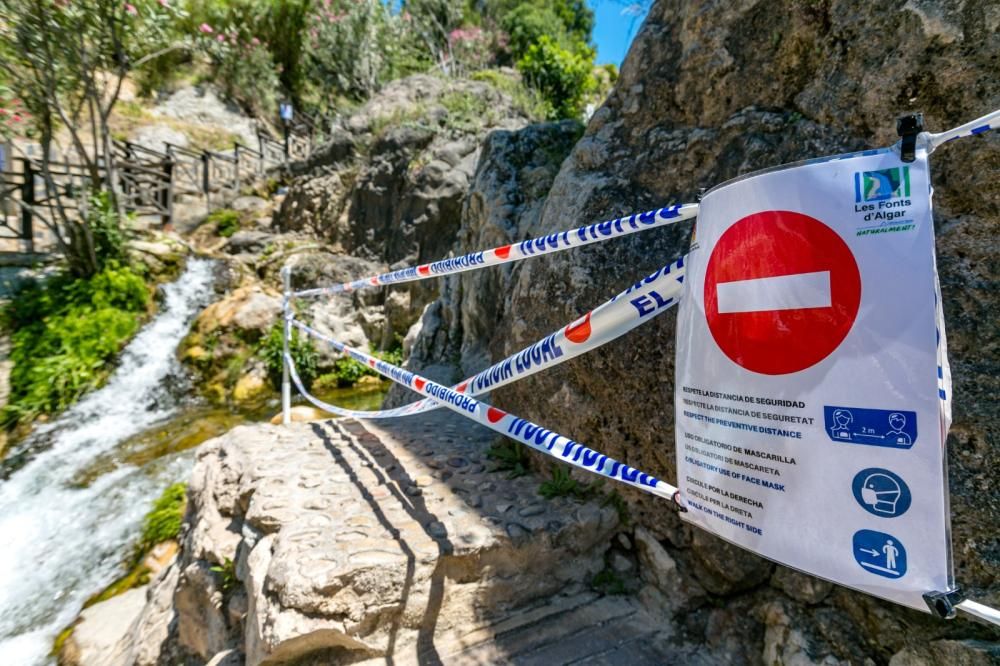 Las Fuentes del Algar reabren con aforo limitado