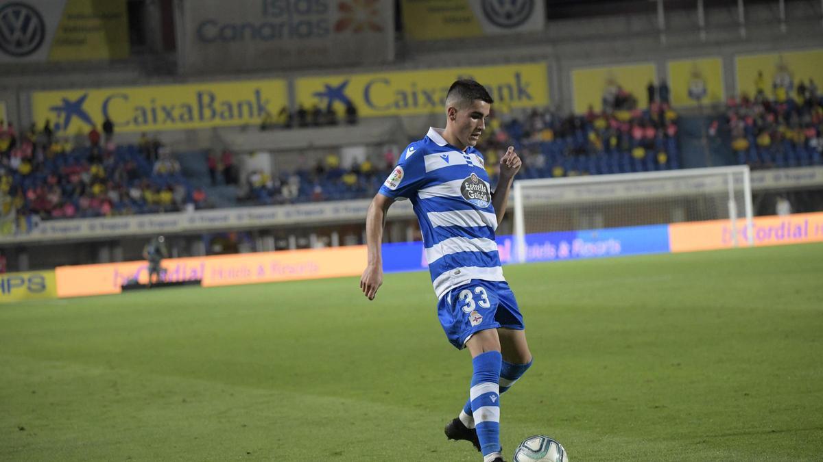 Jorge Valín, en un partido con el Deportivo