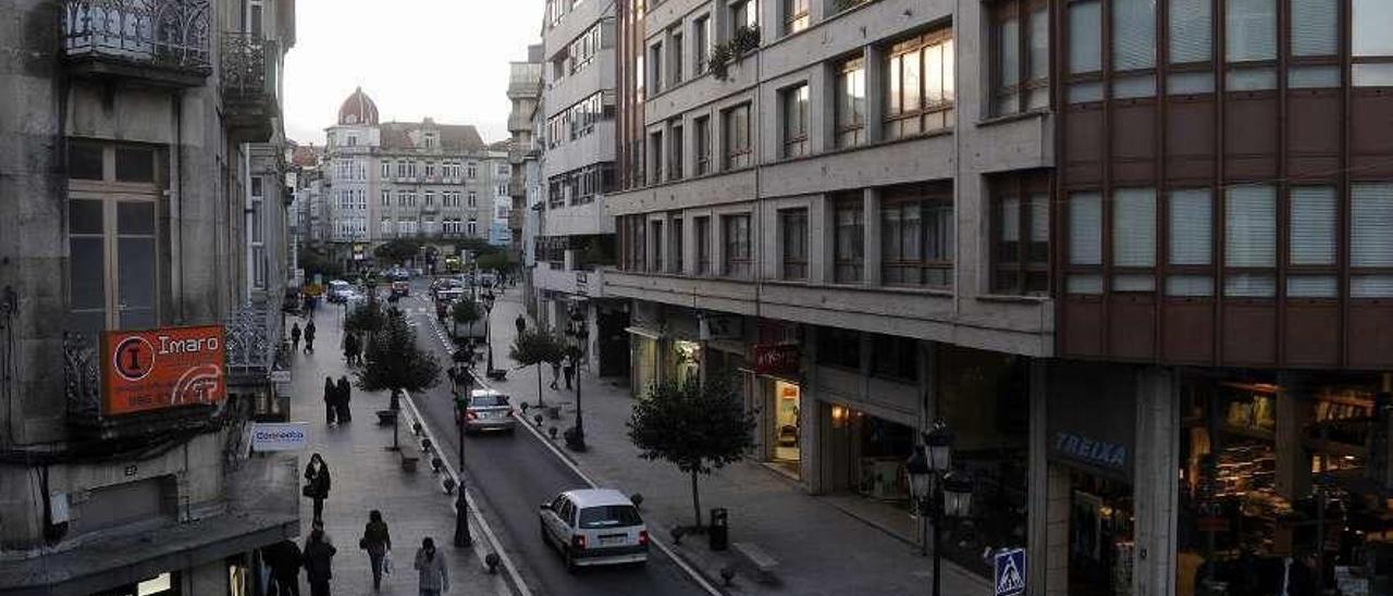 Una imagen de la calle Calvo Sotelo, humanizada hace años. // Bernabé/Javier Lalín