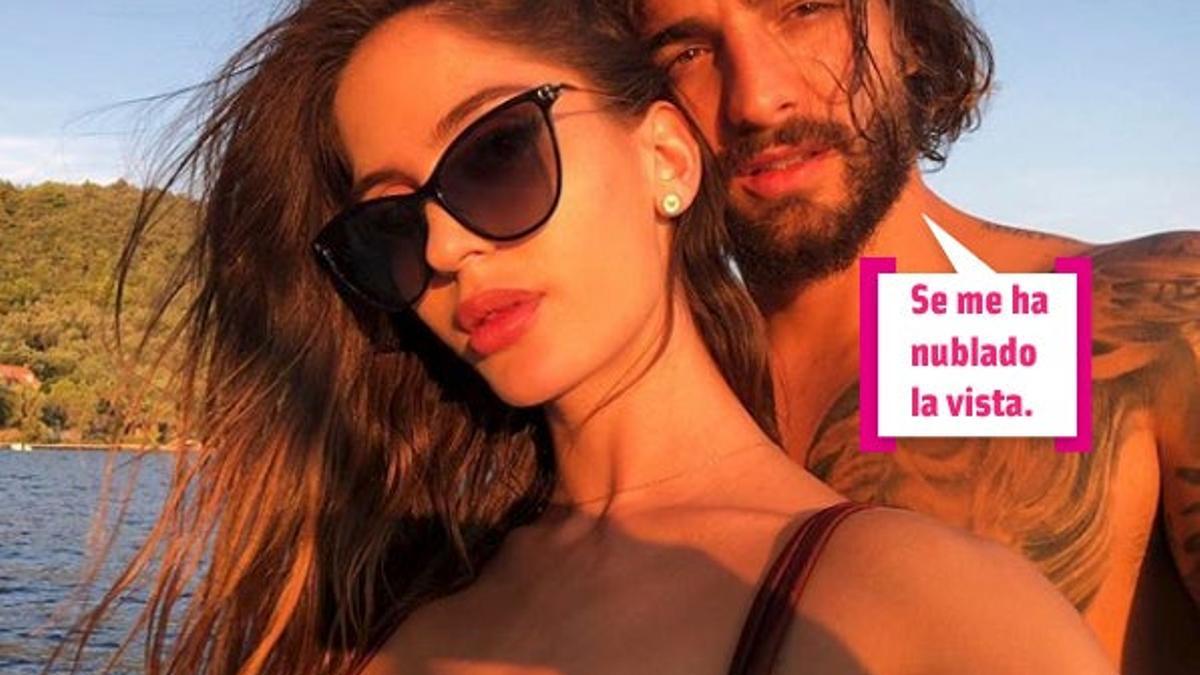 Natalia Barulich y Maluma miran al infinito