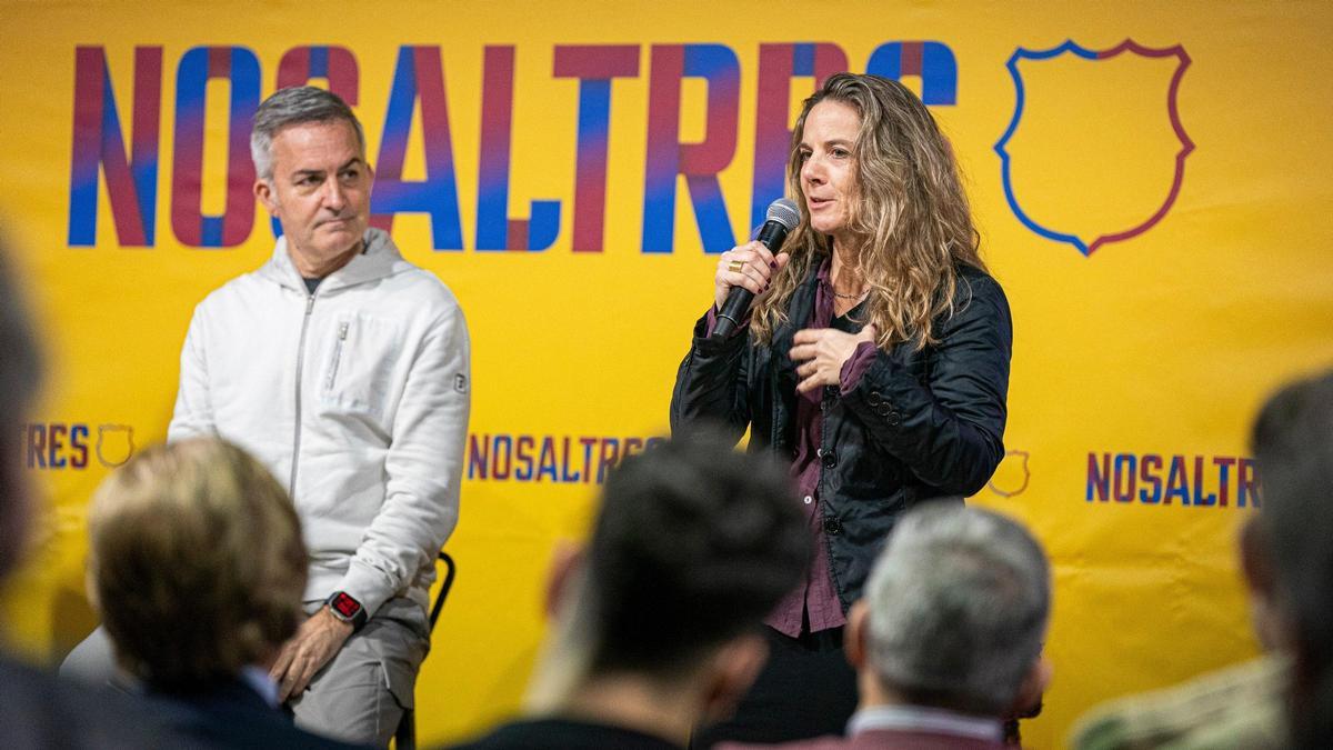 Joana Barbany, en el acto de 'Nosaltres' en la Sagrera