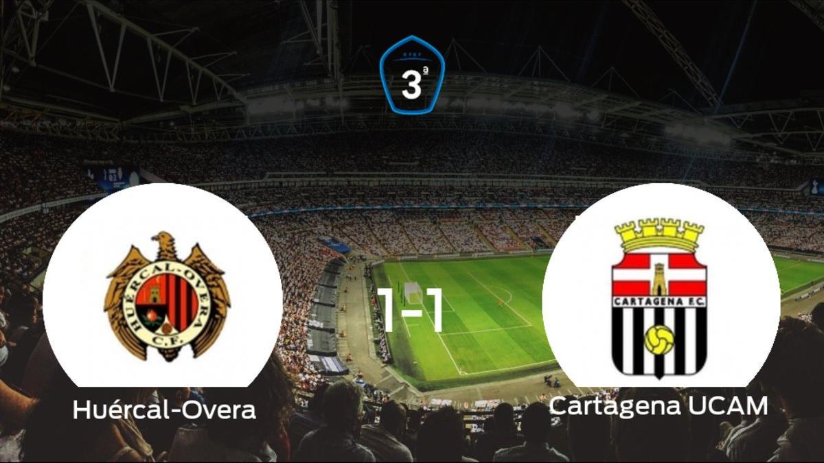 El Huércal-Overa y el Cartagena F.C. UCAM suman un punto tras empatar a uno