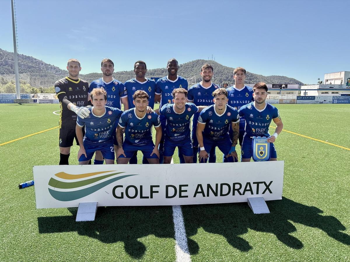 Equipo del Andratx que ha iniciado el partido ante el Alcoyano