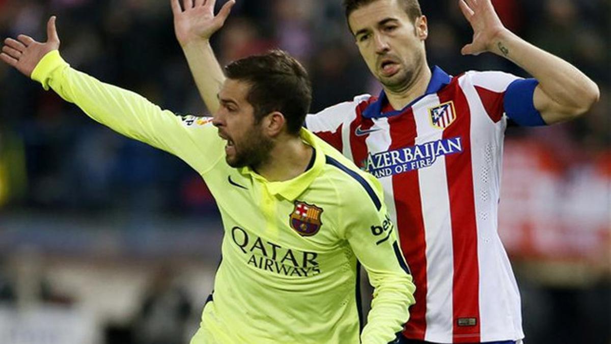 Gabi, en una acción del partido