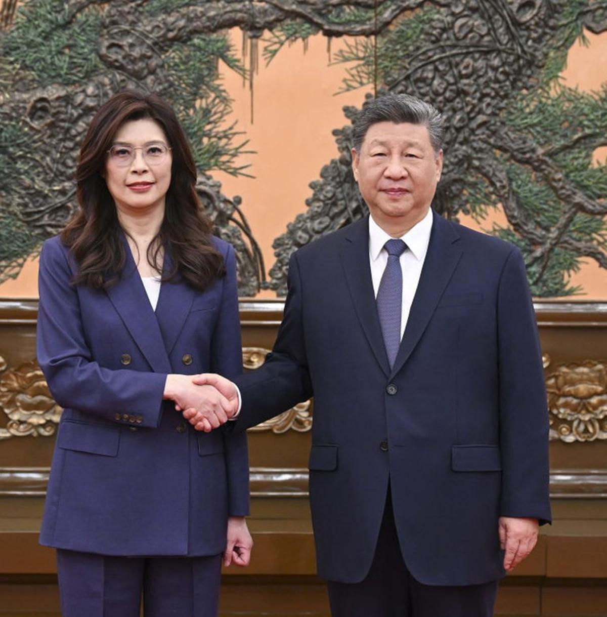 El president xinès rep la líder de l’oposició taiwanesa