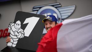 Jack Miller celebra su victoria en Le Mans