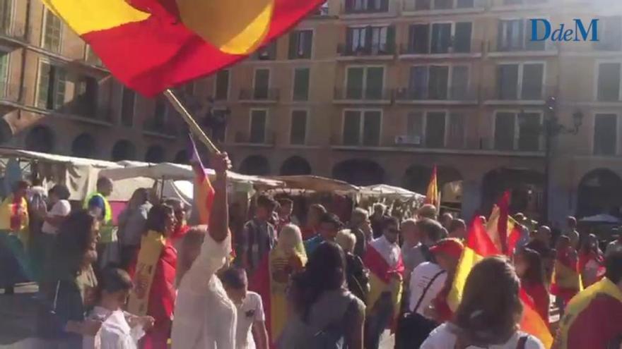 Manifestación en Palma por la unidad de España en el Día de la Hispanidad