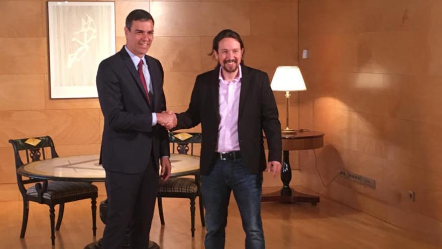 Pablo Iglesias i Pedro Sánchez