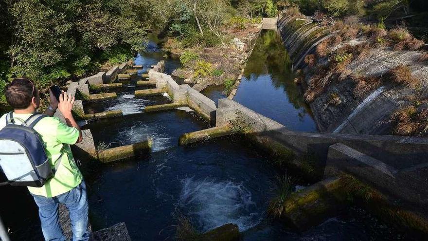 Presa de Ence en Bora, donde se ubica la captación de la empresa. // G. Santos