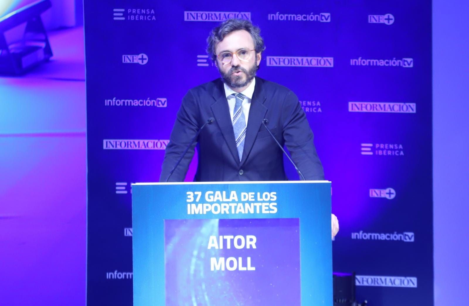 Aitor Moll, Consejero Delegado de Prensa Ibérica, durante su discurso.