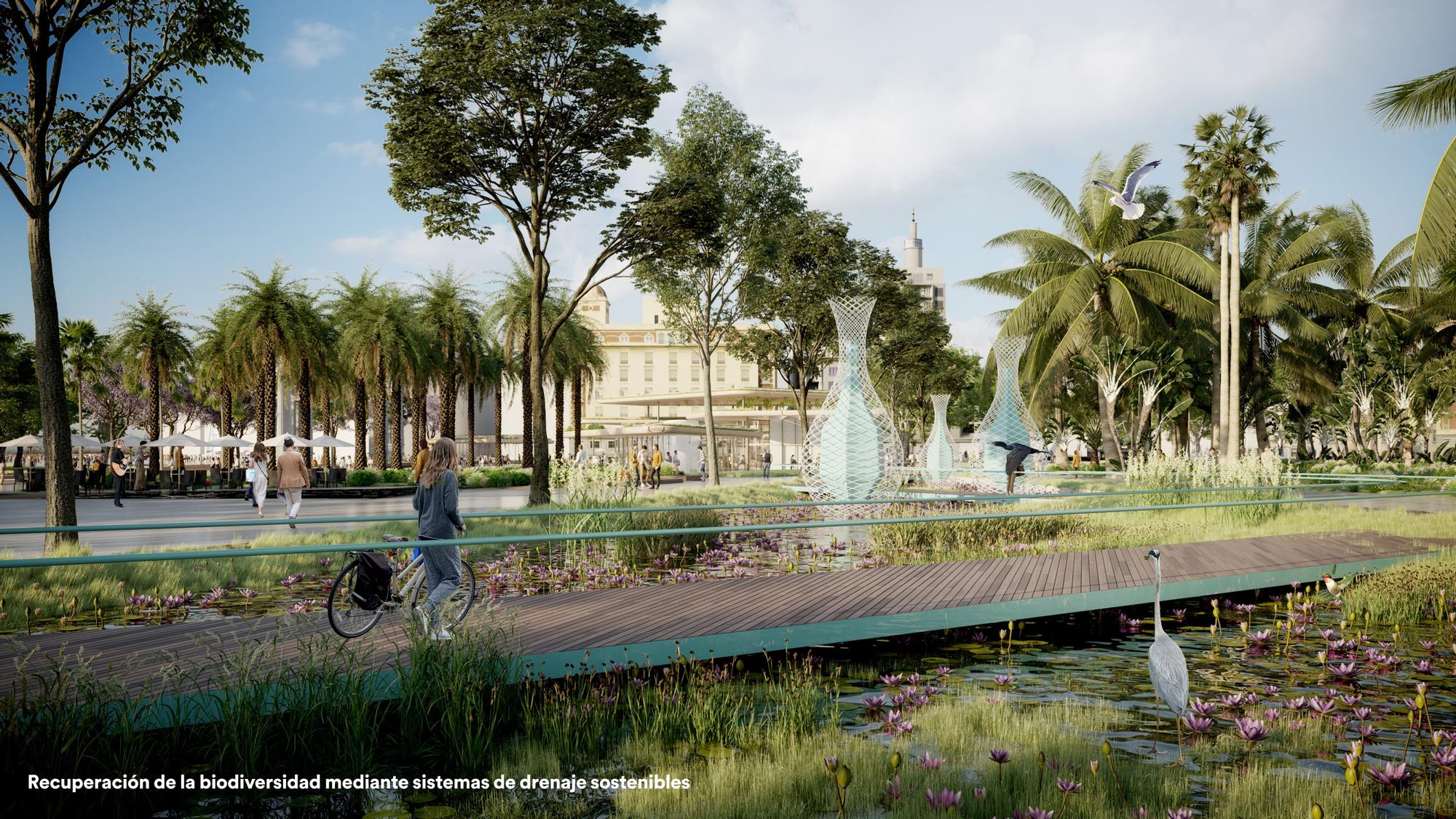 Así quedará la plaza de La Marina y el Paseo del Parque con el proyecto del Plan Litoral