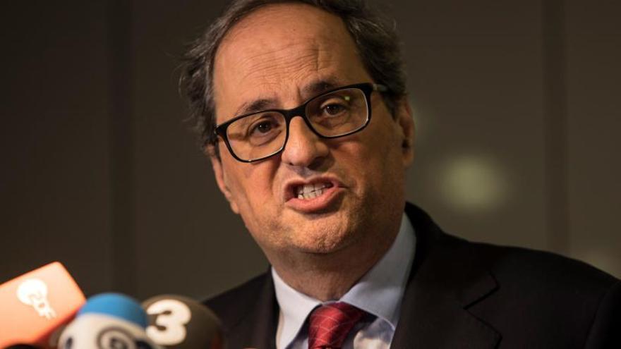 Quim Torra s&#039;adreça a la premsa a Berlín