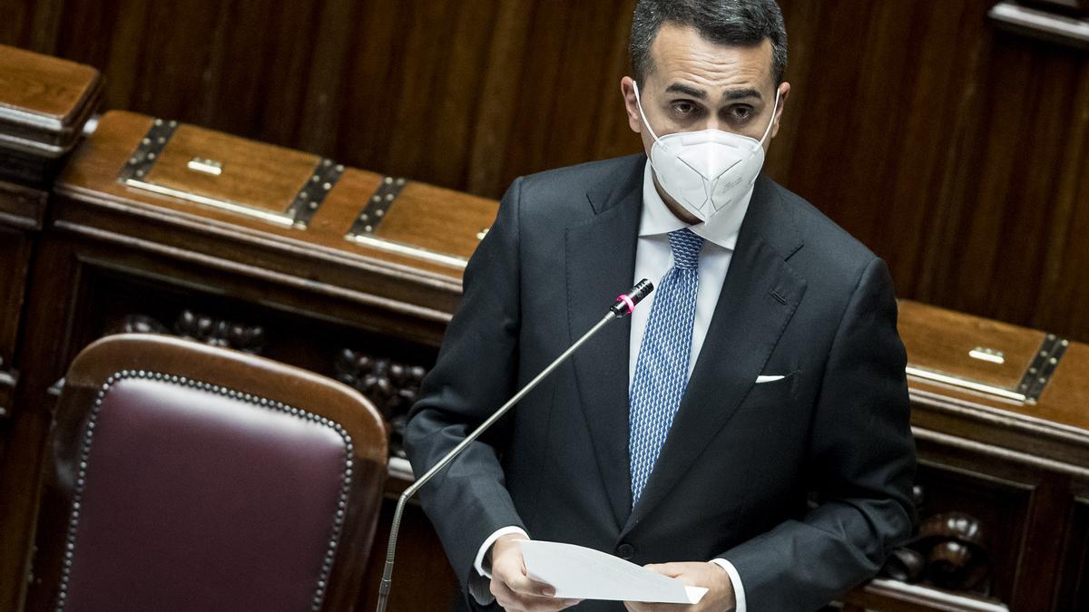 El ministro de Exteriores italiano, Luigi di Maio, durante una intervención en la Cámara de Diputados.