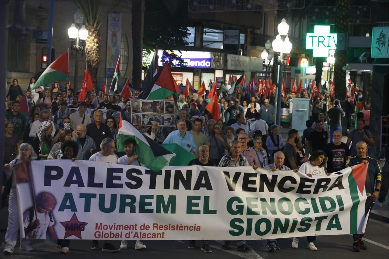 Alicante alza la voz por Palestina en una jornada de movilizaciones