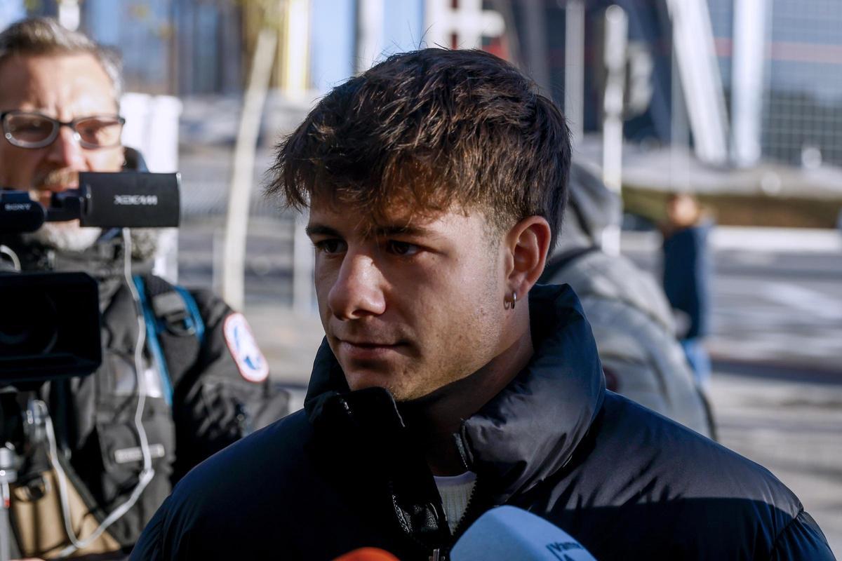 El canterano Andrés García, frente a los juzgados de Madrid.