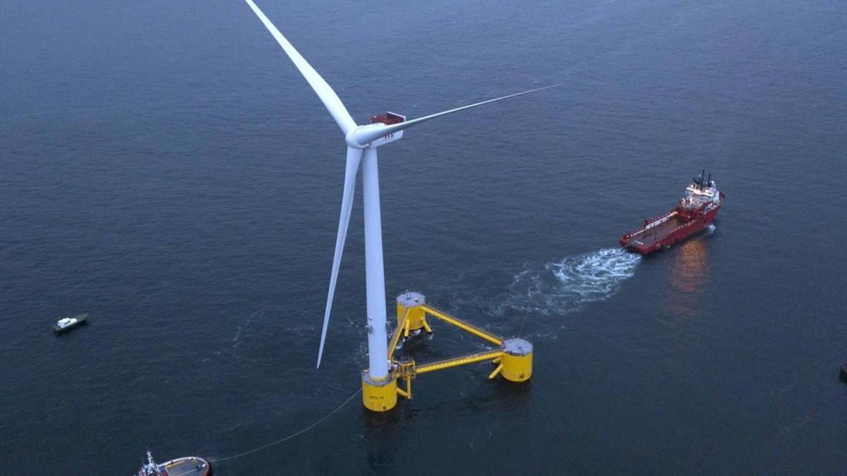 Turbina como las que se instalarán en Galicia