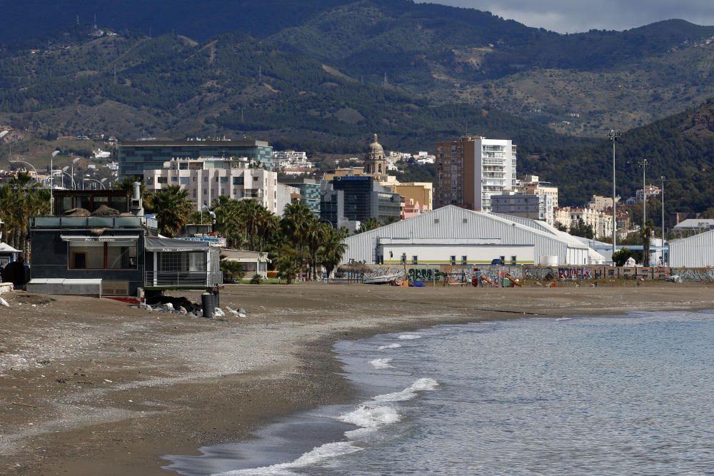 Playas cerradas en Málaga en el inicio de la primavera