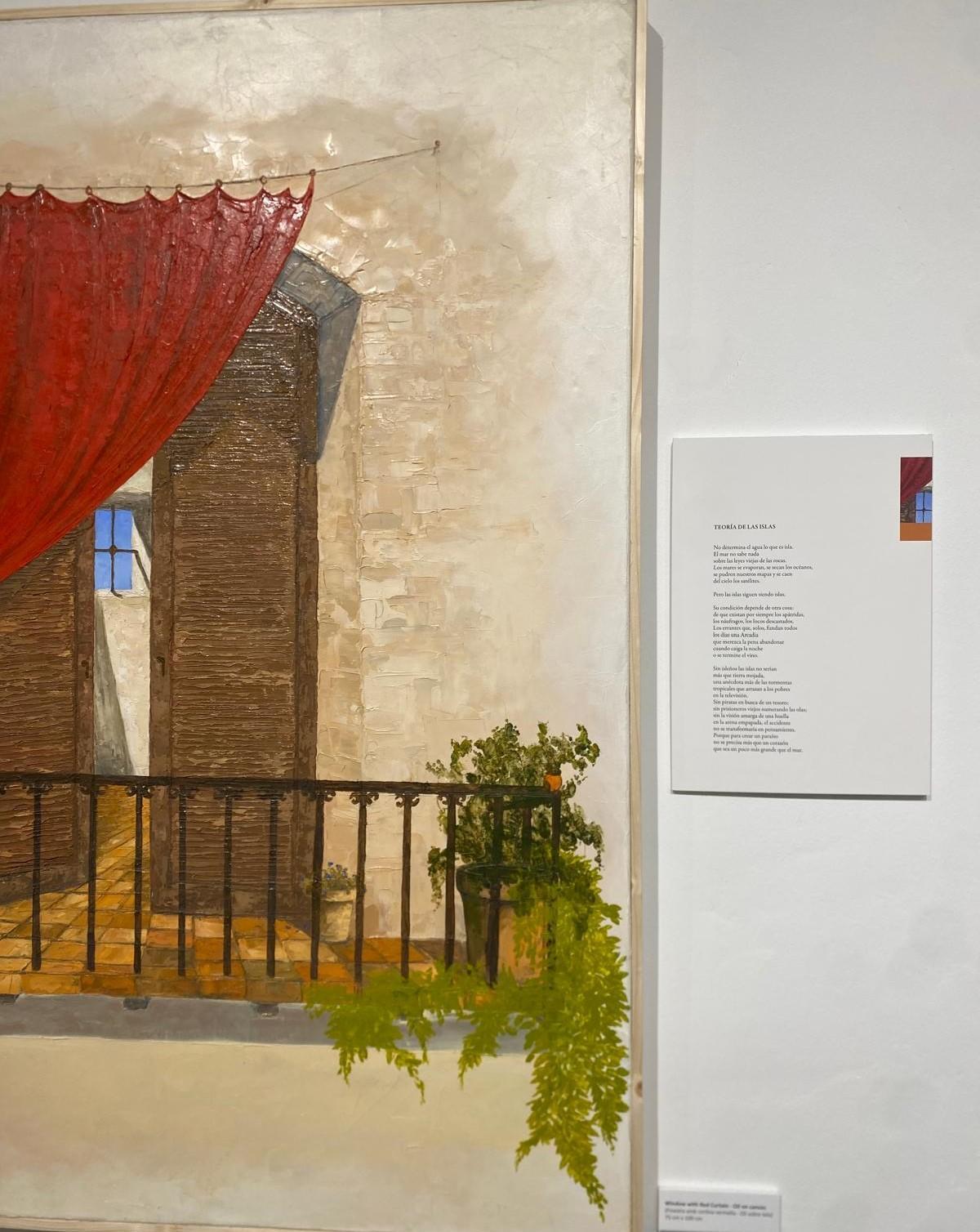 Pintura y poesía en la exposición 'Encís. Pintura, ceràmica i poesia'.