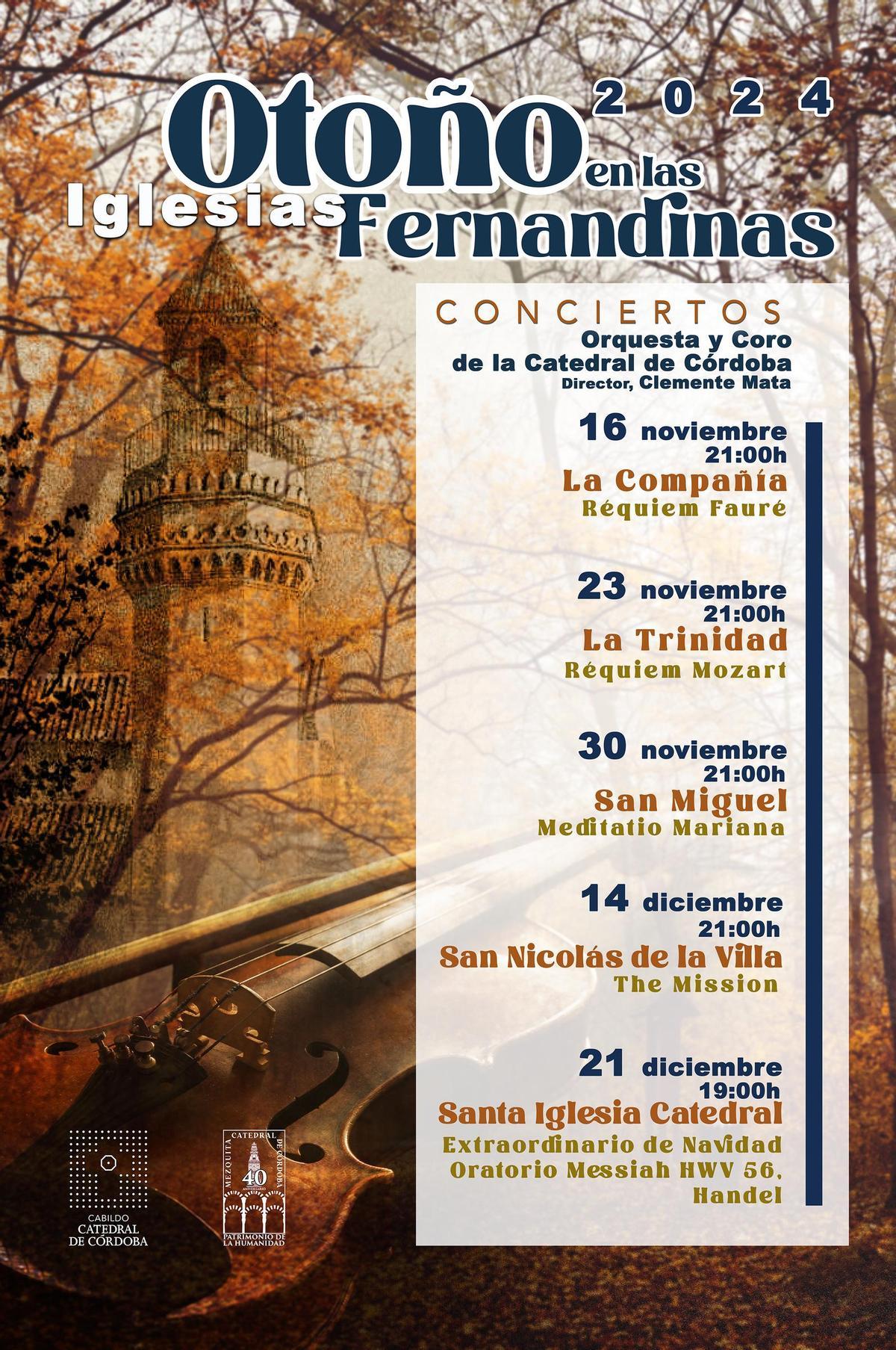 Cartel del ciclo 'Otoño en las iglesias fernandinas'.