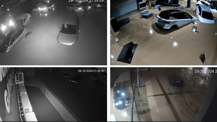 Los 13 minutos que arrasaron la zona comercial de Alfafar y Sedaví y anegaron la Pista de Silla