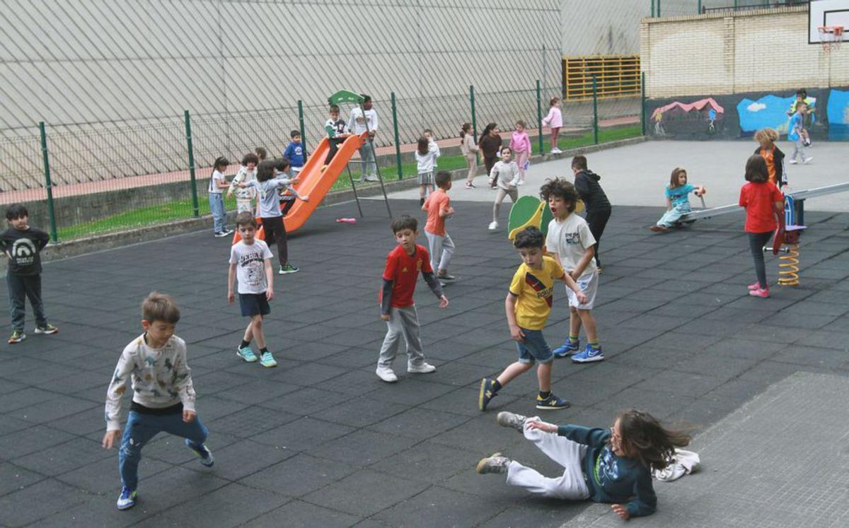 La actividad volvió al patio, pero ya en el recreo. | Iñaki Osorio