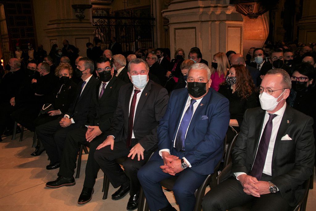 Pregón de la Semana Santa de Lorca del general de la Guardia Civil Miguel Martínez en la antigua colegial de San Patricio.