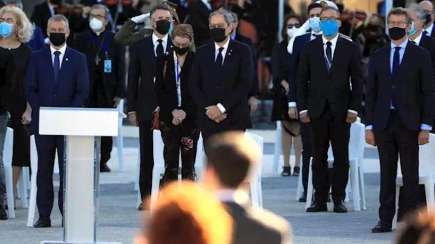 Urkullu, Torra i Feijoo a l&#039;homenatge de les víctimes de la Covid.