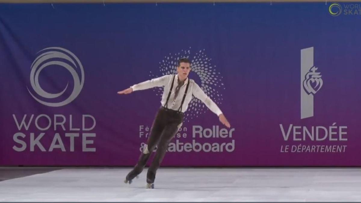 El paretano Pau Garcia en el Mundial de Patinaje.