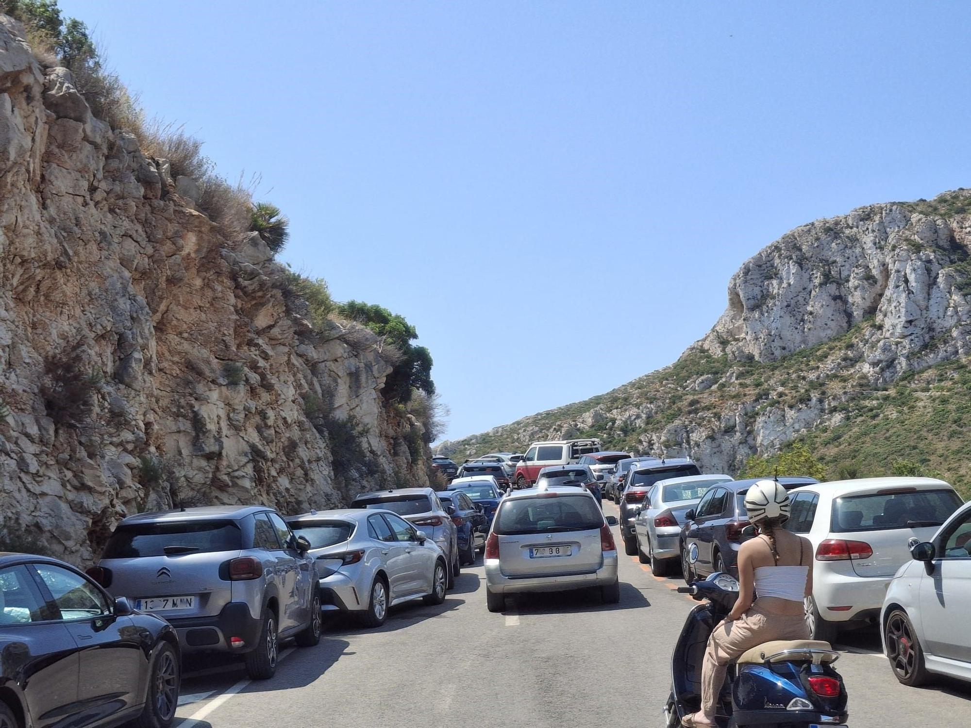 Llenazo y colapso en la Granadella de Xàbia (imágenes)