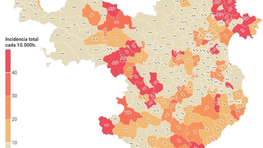 El mapa de la covid a Girona per municipis