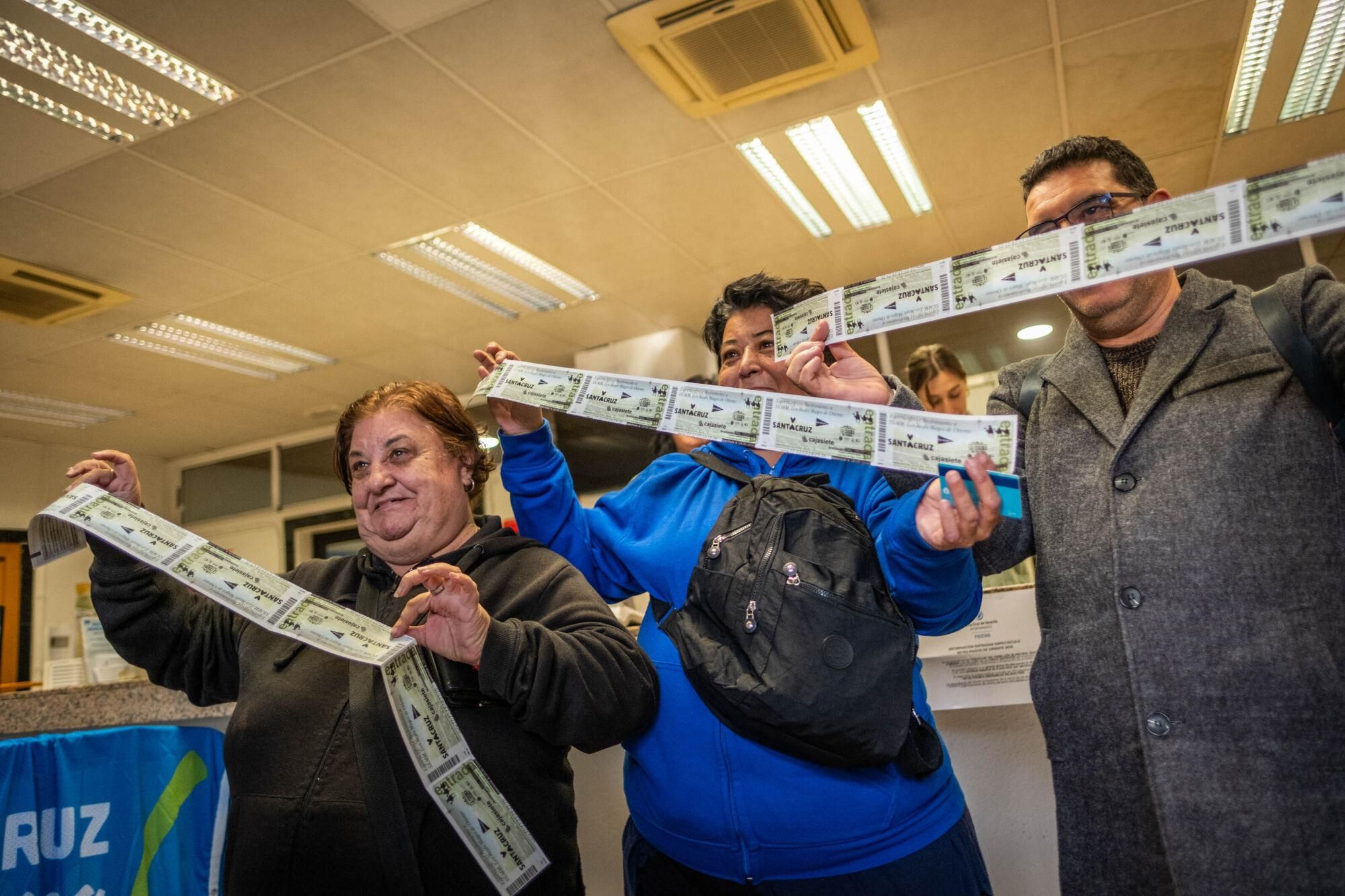 Venta de entradas para ver a los Reyes Magos en Santa Cruz de Tenerife.
